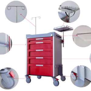 crash cart trolley – emergency resuscitation cart | crash cart supplier